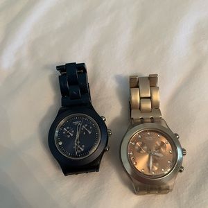 Rose Gold and Navy Swatches